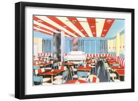 Well-Lit Diner, 23 Room-null-Framed Art Print