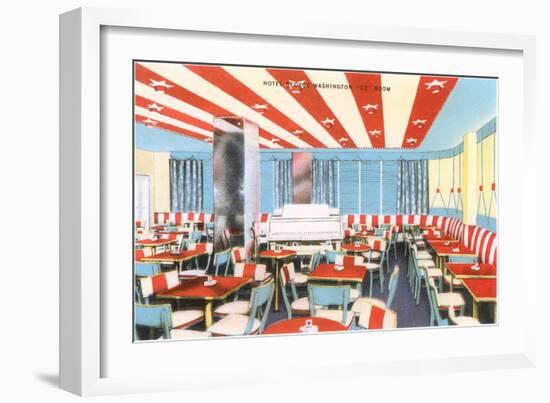 Well-Lit Diner, 23 Room-null-Framed Art Print