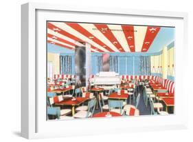 Well-Lit Diner, 23 Room-null-Framed Art Print