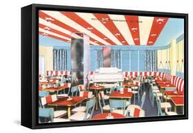 Well-Lit Diner, 23 Room-null-Framed Stretched Canvas