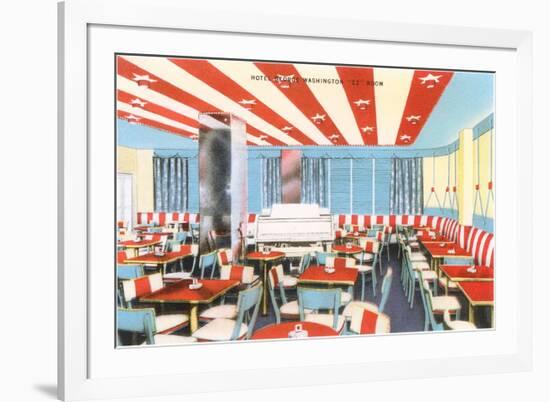 Well-Lit Diner, 23 Room-null-Framed Art Print