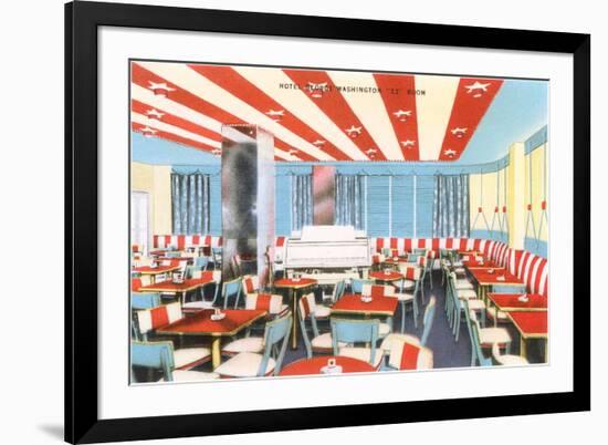 Well-Lit Diner, 23 Room-null-Framed Art Print