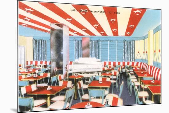 Well-Lit Diner, 23 Room-null-Mounted Art Print