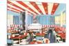 Well-Lit Diner, 23 Room-null-Mounted Art Print