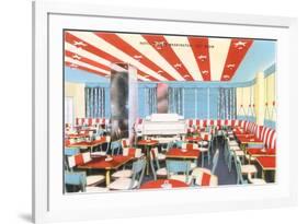 Well-Lit Diner, 23 Room-null-Framed Premium Giclee Print