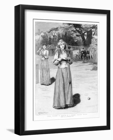 Well Played! - a Sketch at a Ladies' Cricket Match, 1890-Edward Frederick Brewtnall-Framed Giclee Print