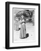 Well Played! - a Sketch at a Ladies' Cricket Match, 1890-Edward Frederick Brewtnall-Framed Giclee Print