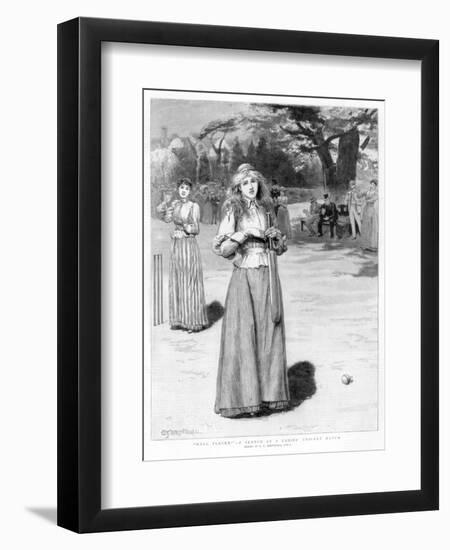 Well Played! - a Sketch at a Ladies' Cricket Match, 1890-Edward Frederick Brewtnall-Framed Giclee Print