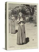 Well Played!, a Sketch at a Ladies' Cricket Match-Edward Frederick Brewtnall-Stretched Canvas