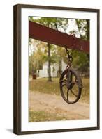 Well Pulley, Adams Corner Rural Village, Oklahoma, USA-Walter Bibikow-Framed Photographic Print