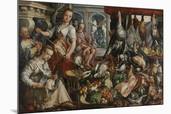 Well-Stocked Kitchen, Joachim Bueckelaer-Joachim Bueckelaer-Mounted Art Print