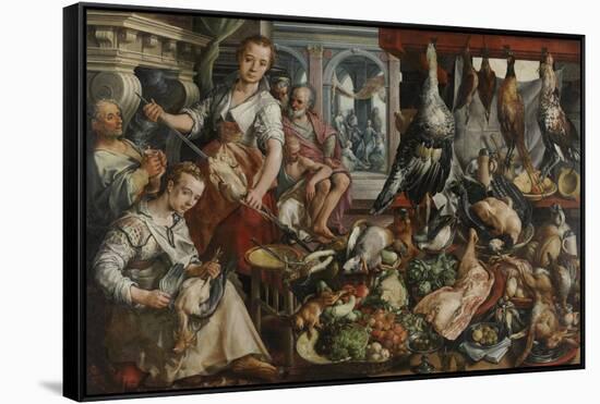 Well-Stocked Kitchen, Joachim Bueckelaer-Joachim Bueckelaer-Framed Stretched Canvas