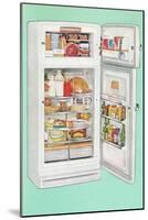Well Stocked Refrigerator-null-Mounted Art Print
