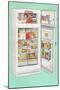 Well Stocked Refrigerator-null-Mounted Art Print