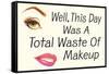 Well This Day Was a Total Waste of Makeup Funny Poster-Ephemera-Framed Stretched Canvas