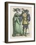 Well to Do Couple She with Her Plumed Hat on Her Head He with His Slung Behind Him-null-Framed Art Print