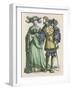 Well to Do Couple She with Her Plumed Hat on Her Head He with His Slung Behind Him-null-Framed Art Print