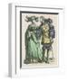 Well to Do Couple She with Her Plumed Hat on Her Head He with His Slung Behind Him-null-Framed Art Print