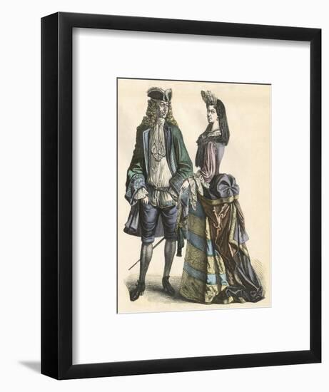 Well to Do French Couple-null-Framed Art Print