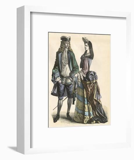 Well to Do French Couple-null-Framed Art Print