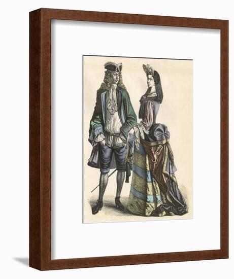 Well to Do French Couple-null-Framed Art Print