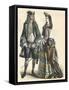 Well to Do French Couple-null-Framed Stretched Canvas