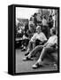 Wellesley Freshmen Students Gathered Outside the Hathaway House Bookshop-Lisa Larsen-Framed Stretched Canvas