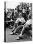 Wellesley Freshmen Students Gathered Outside the Hathaway House Bookshop-Lisa Larsen-Stretched Canvas