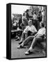 Wellesley Freshmen Students Gathered Outside the Hathaway House Bookshop-Lisa Larsen-Framed Stretched Canvas