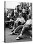 Wellesley Freshmen Students Gathered Outside the Hathaway House Bookshop-Lisa Larsen-Stretched Canvas