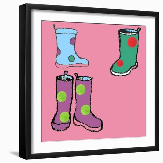 Wellies-Anna Platts-Framed Premium Giclee Print