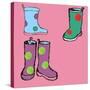 Wellies-Anna Platts-Stretched Canvas