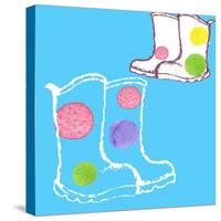 Wellies-Anna Platts-Stretched Canvas