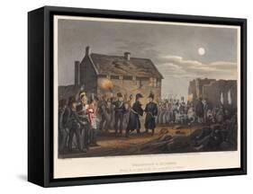 Wellington and Blucher Meeting by Accident at the Close of the Battle of Waterloo-I. M. Clark-Framed Stretched Canvas