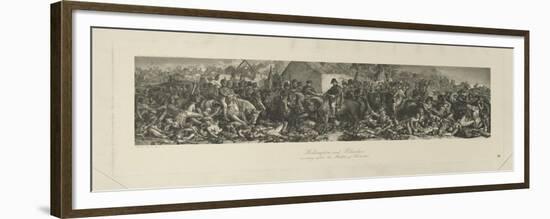 Wellington and Blücher Meeting after the Battle of Waterloo, 1815, by Lumb Stocks (1812-92)-Daniel Maclise-Framed Giclee Print