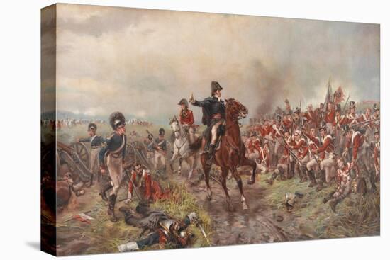 Wellington at Waterloo-Robert Alexander Hillingford-Stretched Canvas