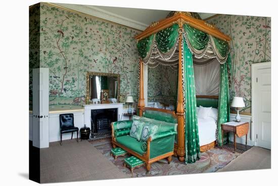 Wellington Bedroom, Chatsworth House, Derbyshire-null-Stretched Canvas