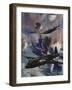 Wellington Bombers Attacking the German Naval Base at Kiel, 1939-null-Framed Giclee Print