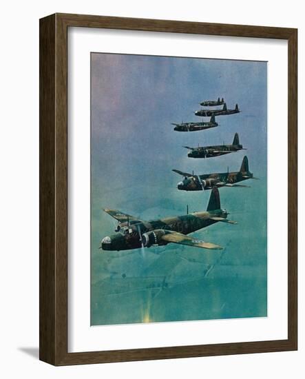 Wellington Bombers in Formation, 1940-null-Framed Giclee Print