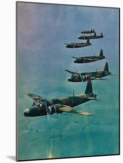 Wellington Bombers in Formation, 1940-null-Mounted Giclee Print