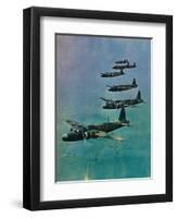 Wellington Bombers in Formation, 1940-null-Framed Premium Giclee Print