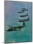 Wellington Bombers in Formation, 1940-null-Mounted Premium Giclee Print