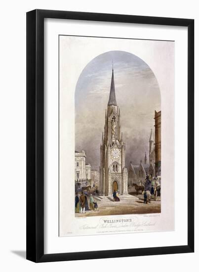 Wellington Clock Tower at the Southern End of Southwark Bridge, London, 1854-TH Ellis-Framed Giclee Print