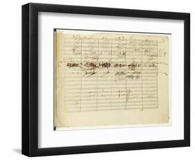 'Wellington's Victory, Op. 91', Page 36, Composed by Ludwig Van Beethoven (1770-1827)-Ludwig Van Beethoven-Framed Premium Giclee Print