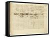'Wellington's Victory, Op. 91', Page 36, Composed by Ludwig Van Beethoven (1770-1827)-Ludwig Van Beethoven-Framed Stretched Canvas