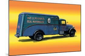 Wellmann's Mayo Truck-null-Mounted Art Print