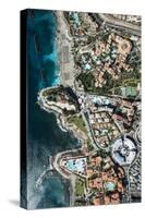 Wellness Hotel with Black Beach and View Rock, Aerial Picture, Canary Islands, Spain-Frank Fleischmann-Stretched Canvas