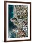 Wellness Hotel with Black Beach and View Rock, Aerial Picture, Canary Islands, Spain-Frank Fleischmann-Framed Photographic Print