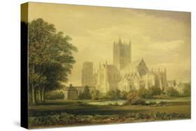 Wells Cathedral, 1821 (W/C)-John Buckler-Stretched Canvas