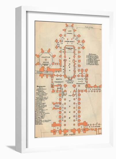 'Wells Cathedral' c20th Century-John Bartholomew-Framed Giclee Print